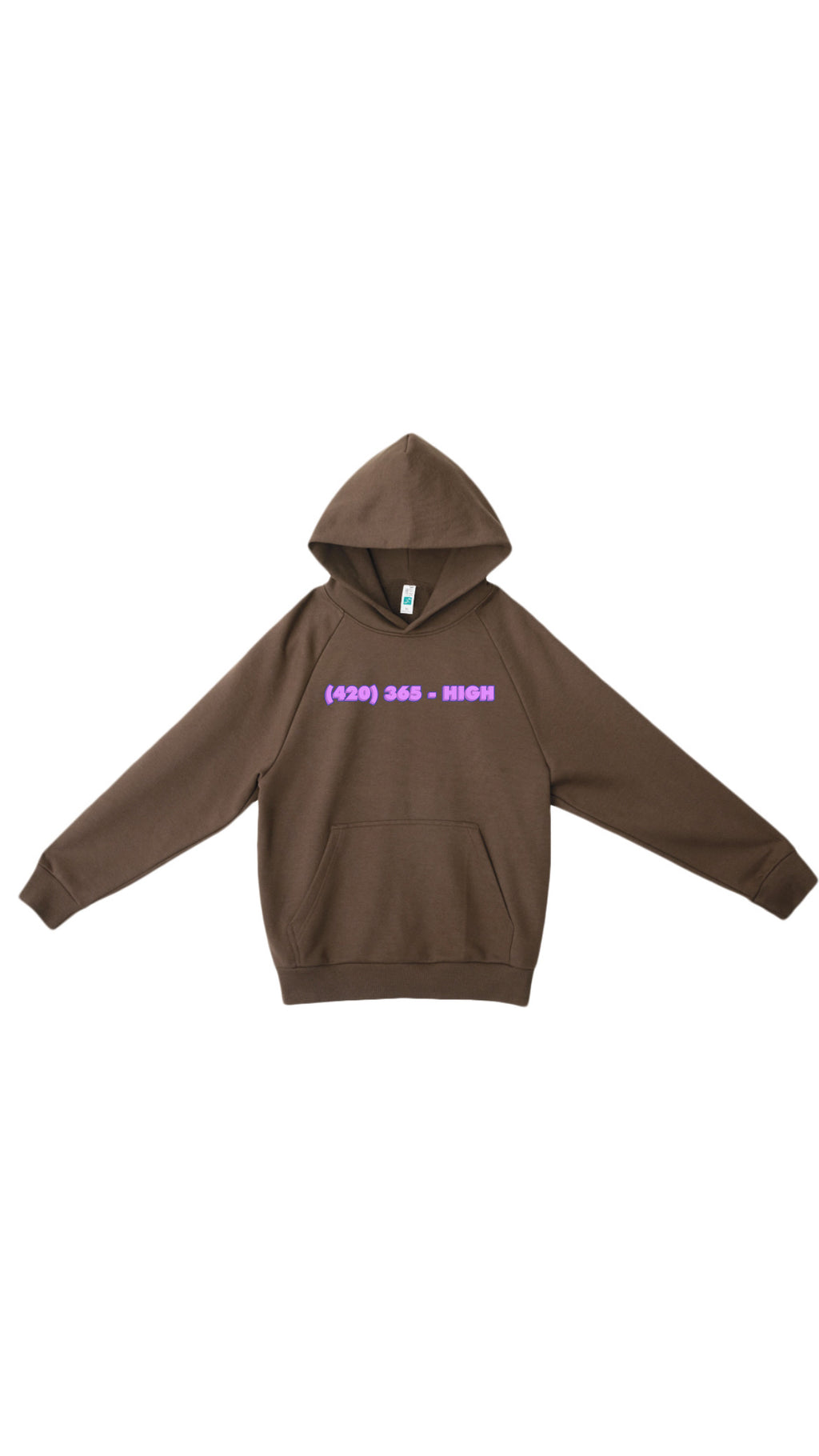 Smoke Sumn Radio (420-365-HIGH) Pink & Brown Puff Print Hoodie