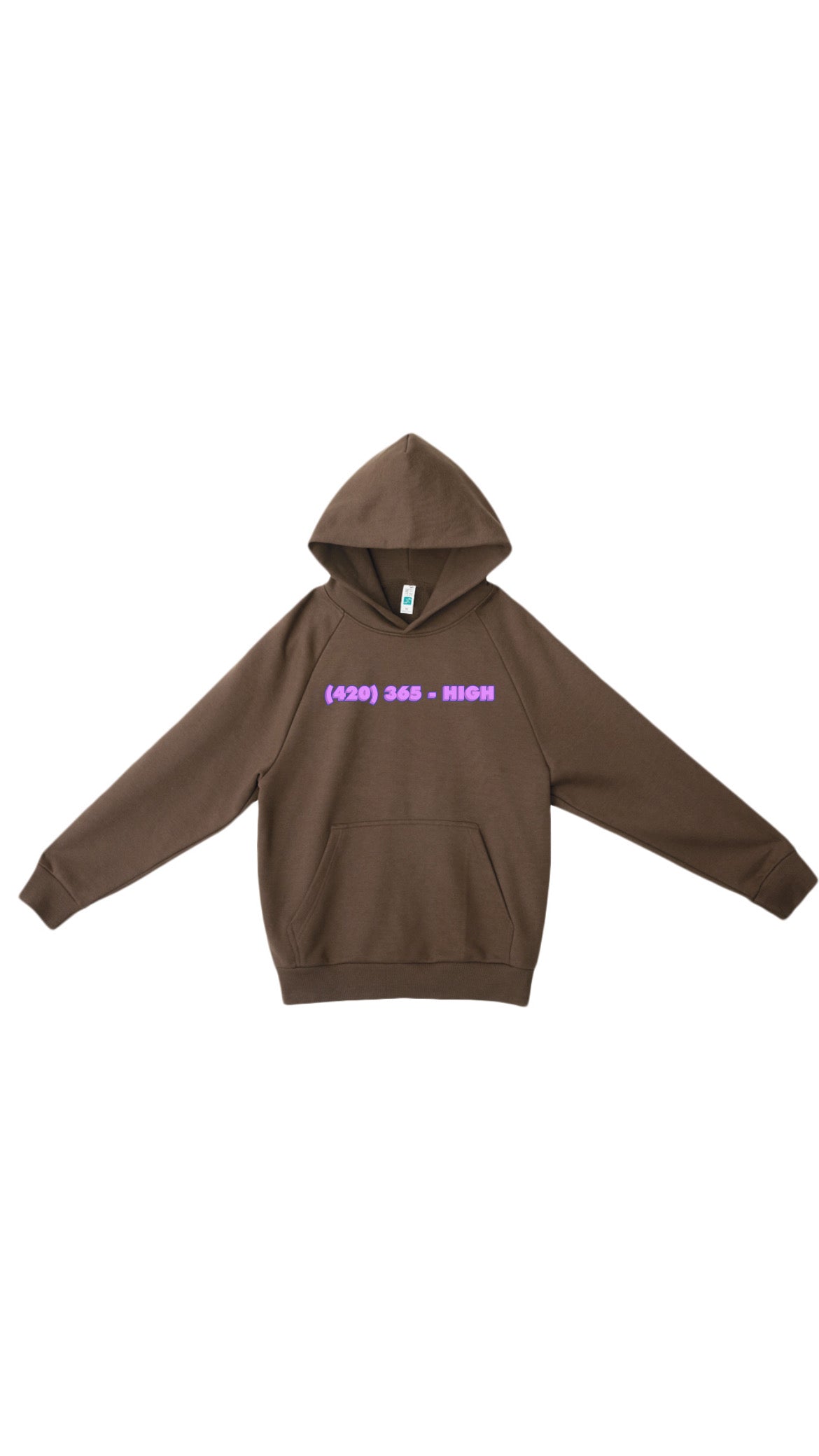 Smoke Sumn Radio (420-365-HIGH) Pink & Brown Puff Print Hoodie