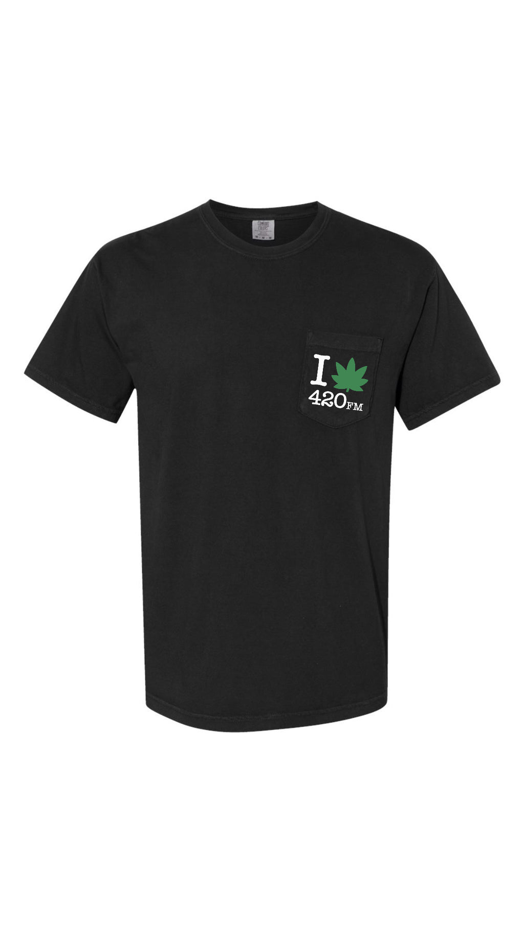 Smoke Sumn Radio (I LOVE 420.FM) Green & Black T-shirt