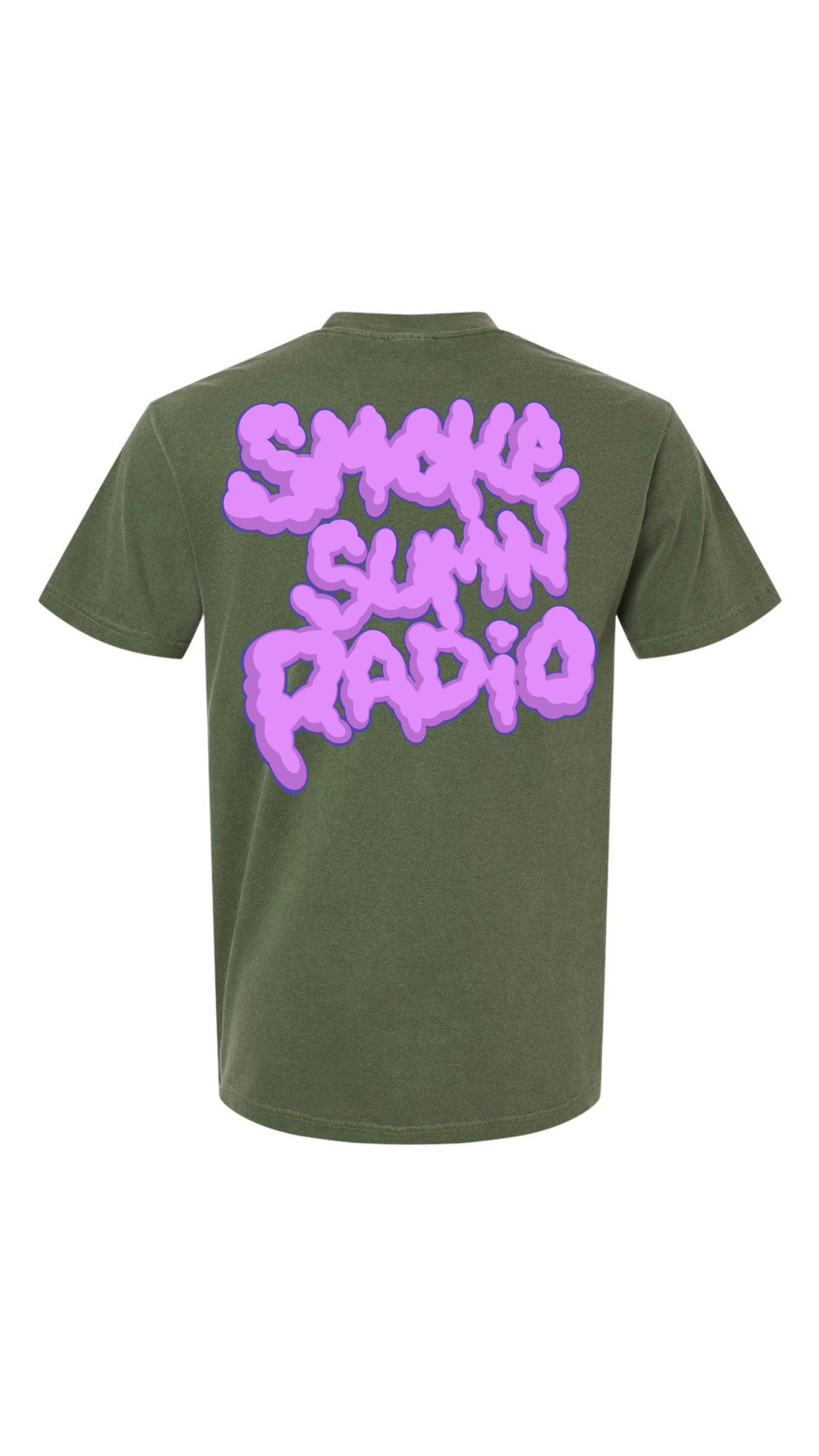Smoke Sumn Radio (420-365-HIGH) Green & Pink T-shirt