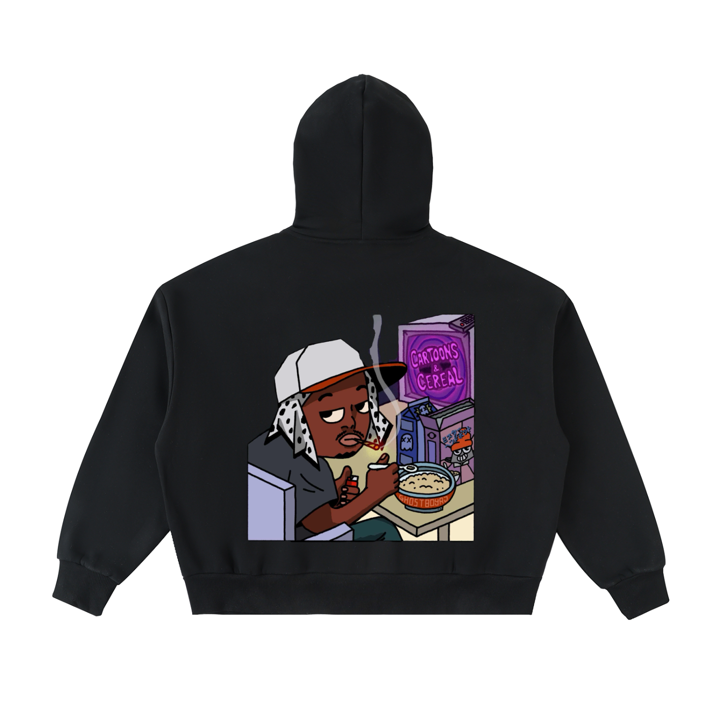 C&C Fleeced Full-Zip Boxy Hoodie