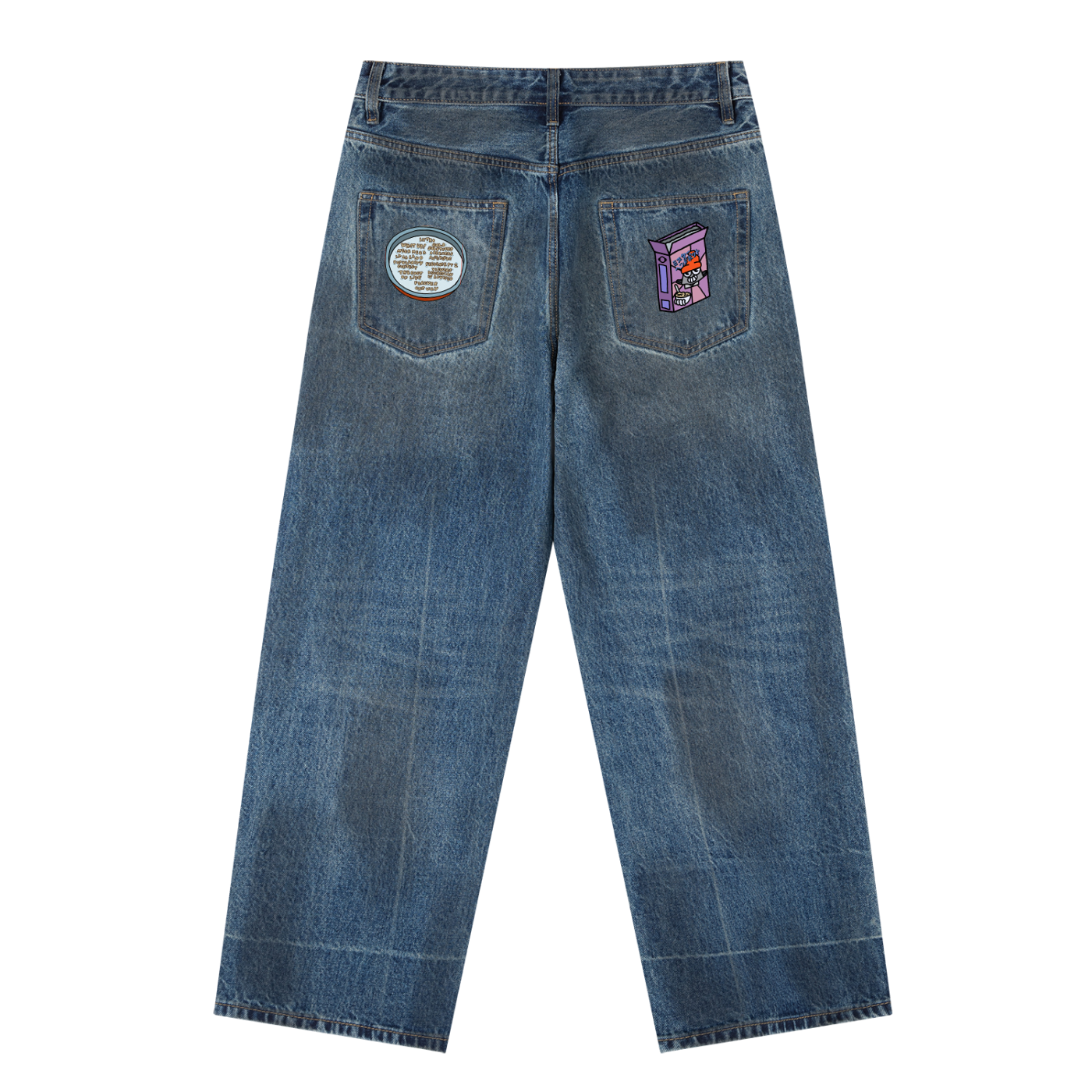 C&C Vintage Wash Baggy Denim Jeans