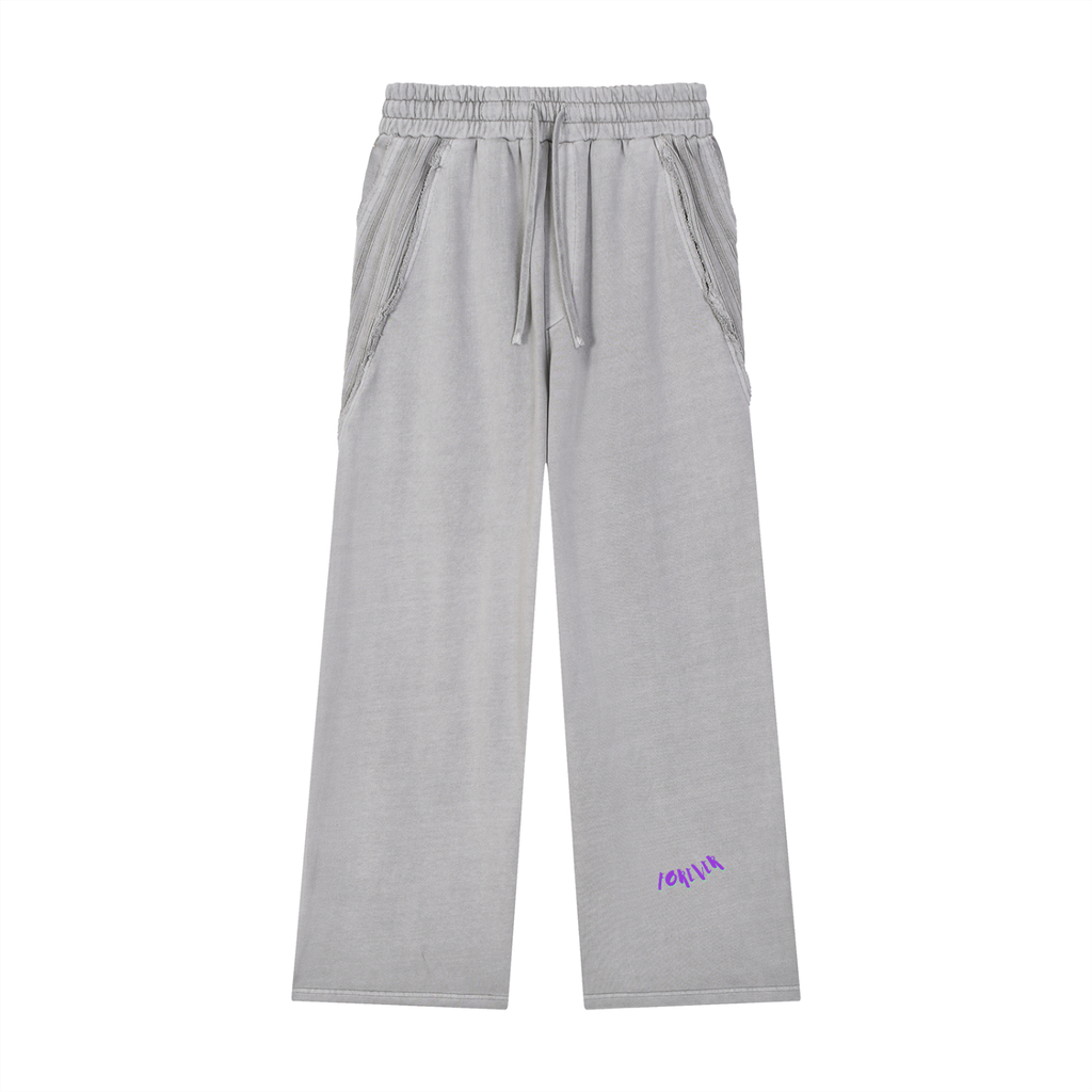 GTR Snow Washed Tape Raw Edge Sweatpants