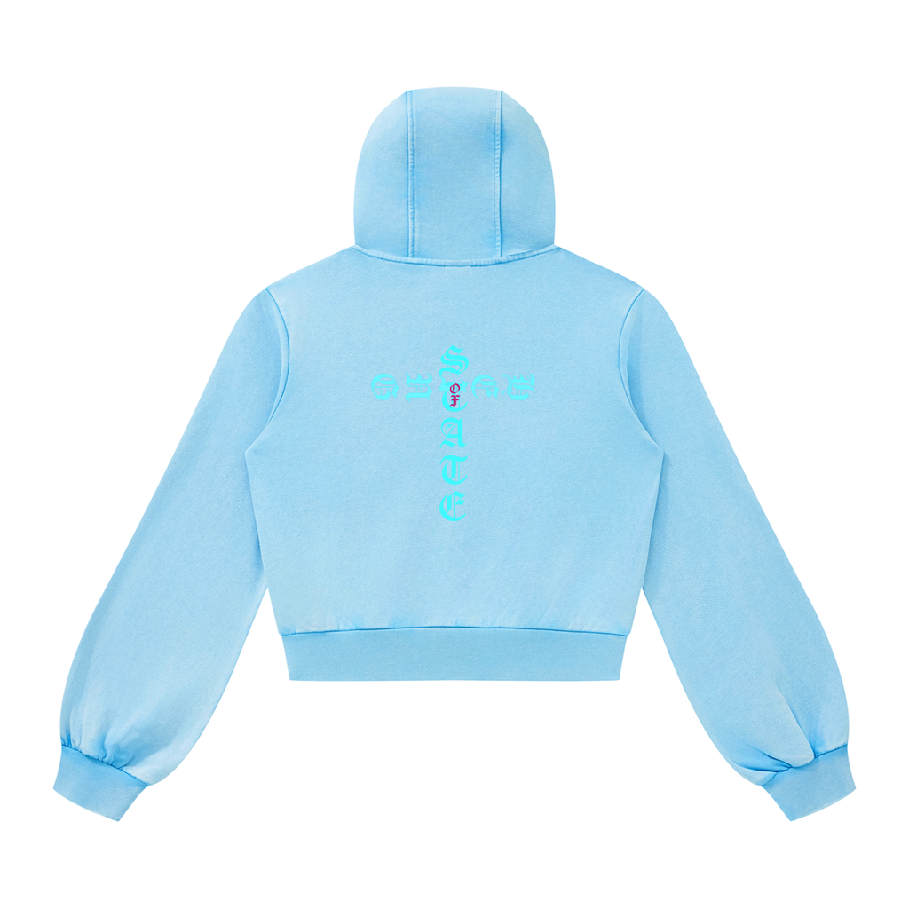State of Being Women’s Full Zip Hoodie (BABY BLUE)