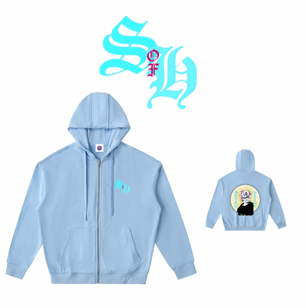 State of Being Zip Up Hoodie (BABY BLUE)