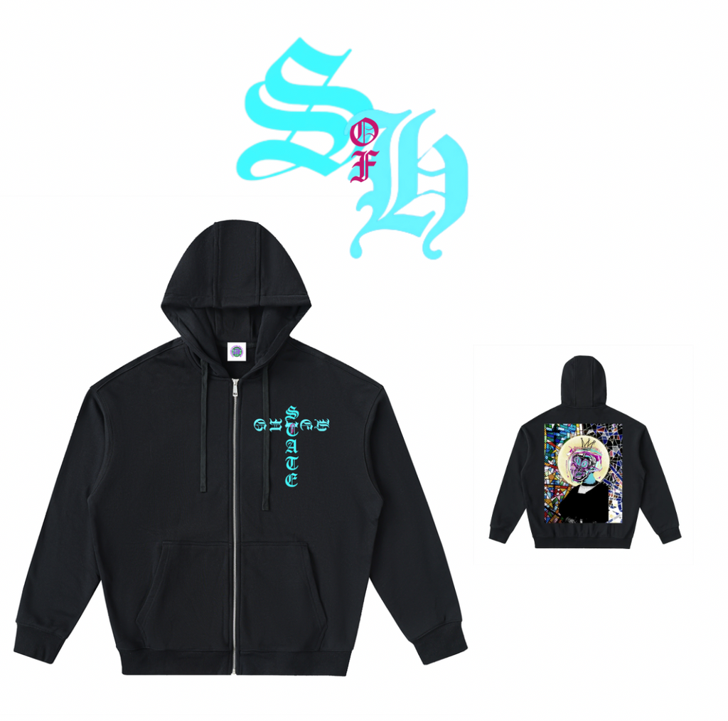 State of Being Zip Up Hoodie (BLACK)
