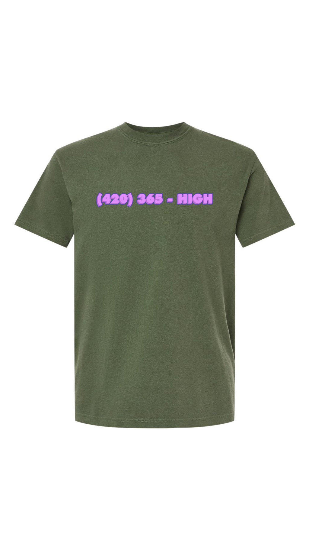 Smoke Sumn Radio (420-365-HIGH) Green & Pink T-shirt