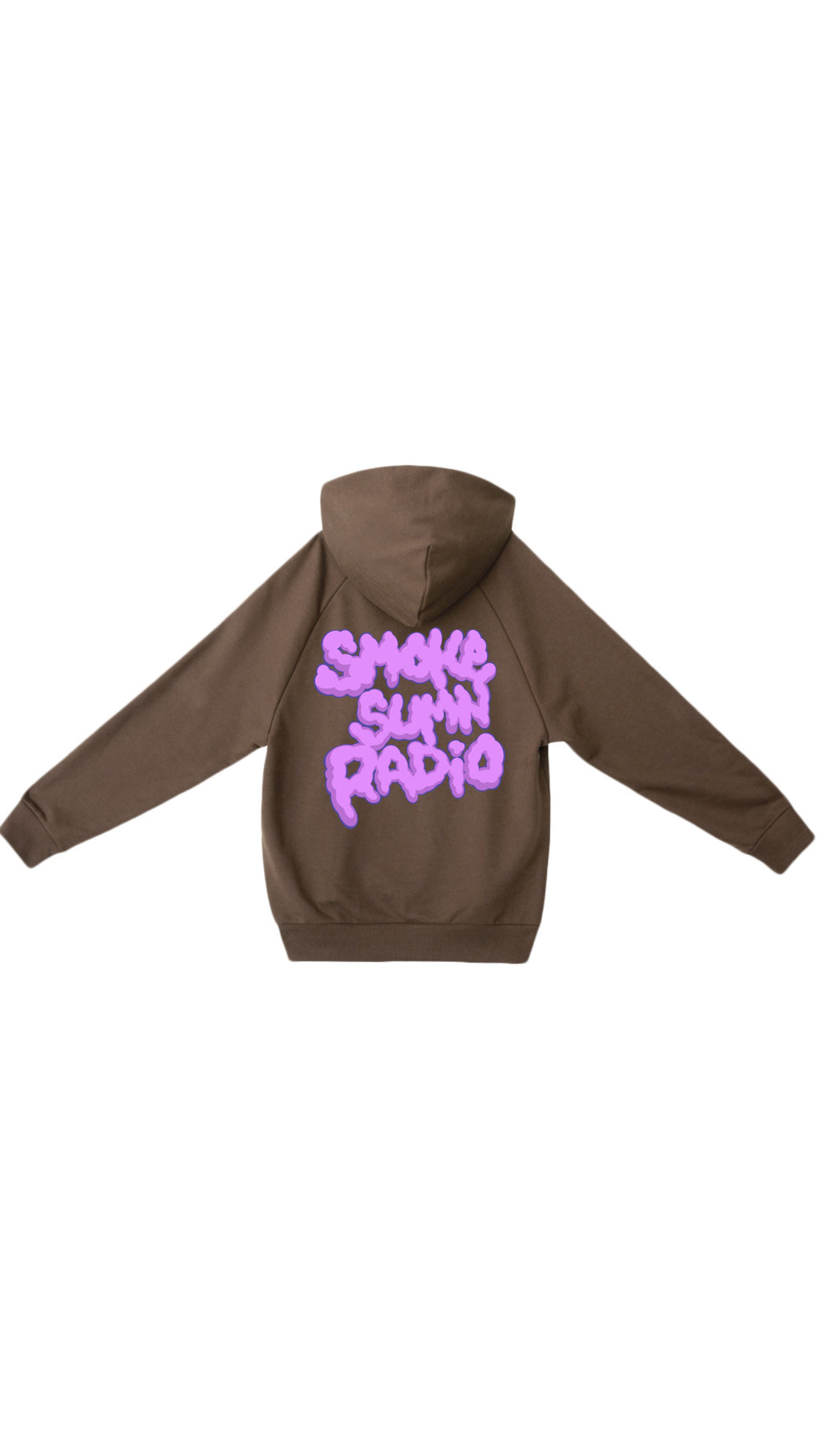 Smoke Sumn Radio (420-365-HIGH) Pink & Brown Puff Print Hoodie