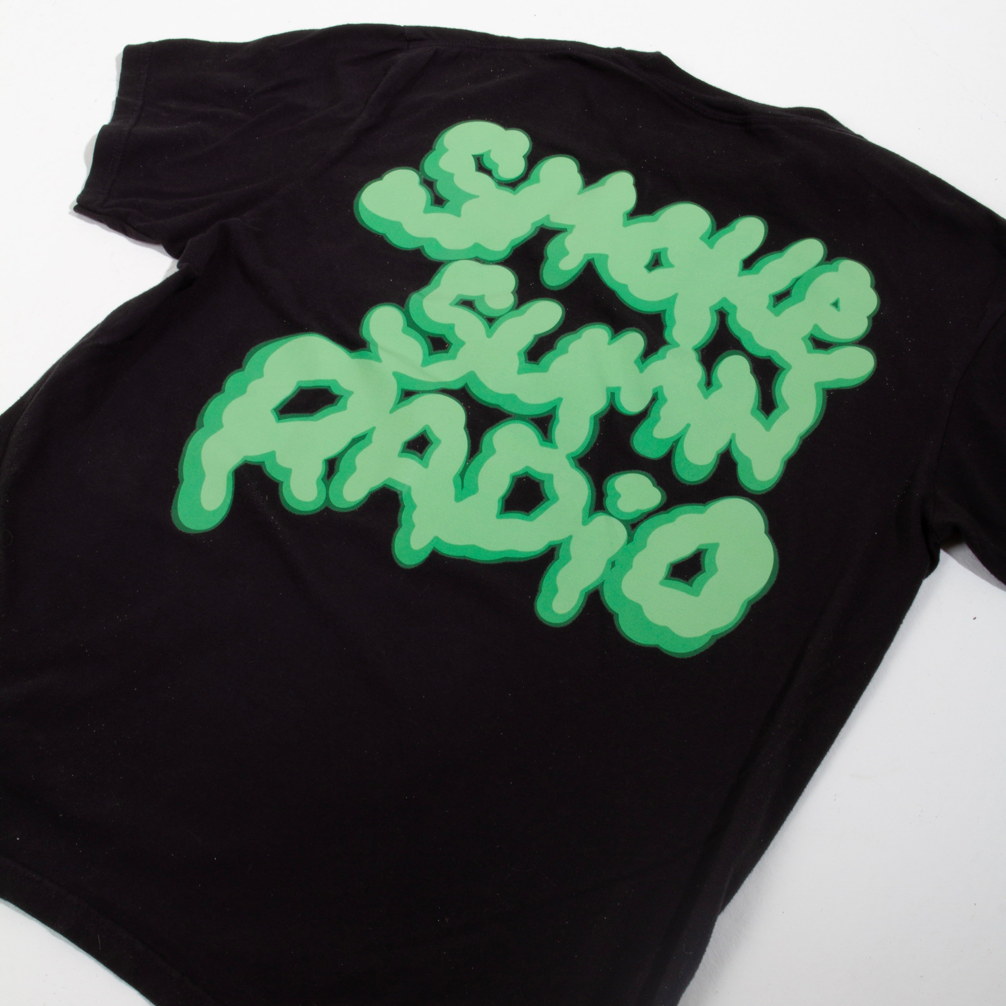 Smoke Sumn Radio (I LOVE 420.FM) Green & Black T-shirt