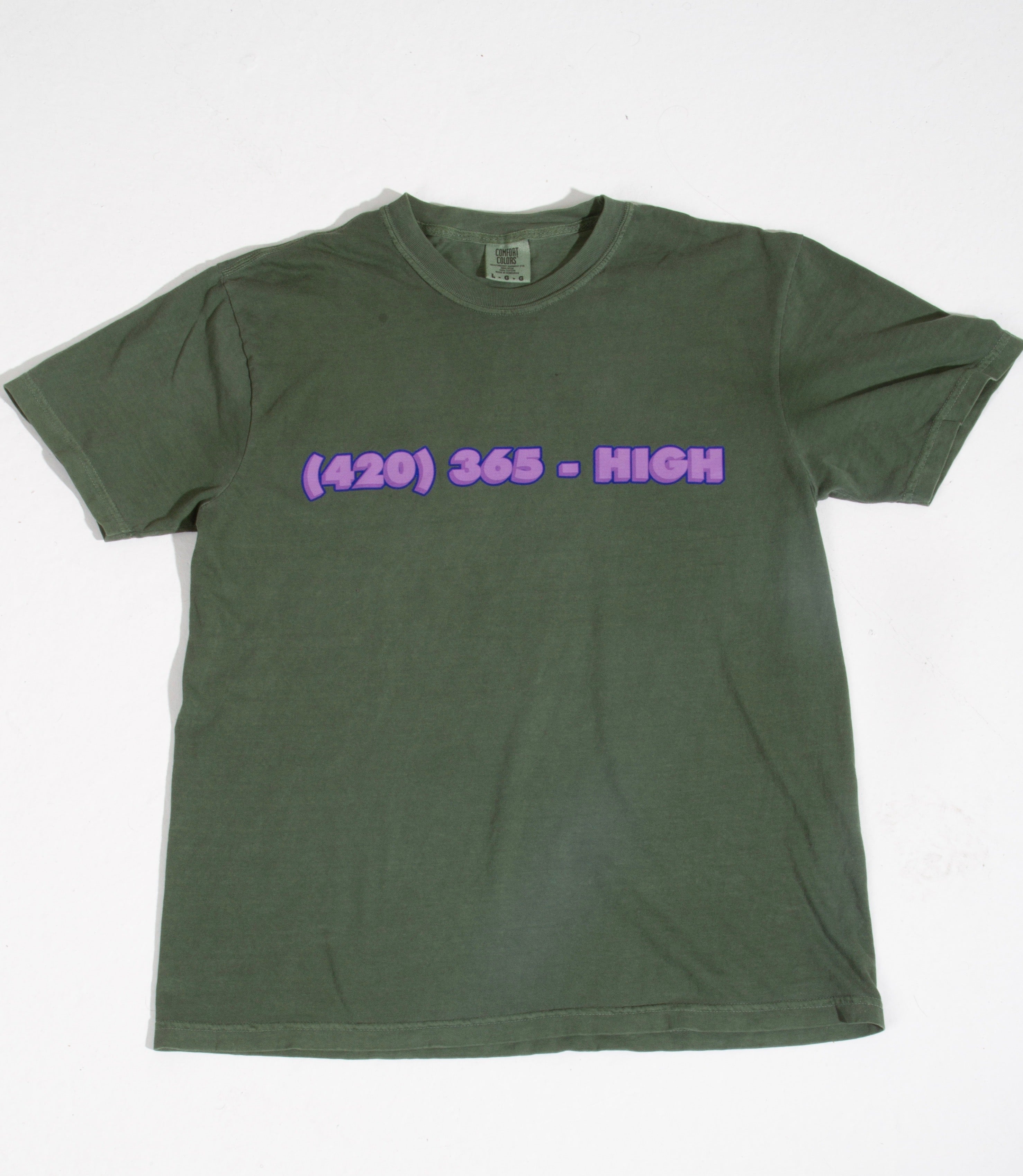 Smoke Sumn Radio (420-365-HIGH) Green & Pink T-shirt