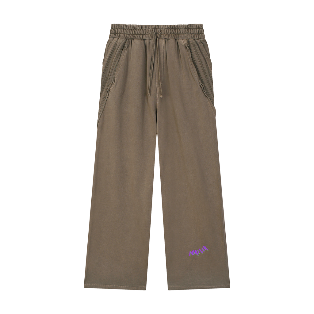 GTR Snow Washed Tape Raw Edge Sweatpants