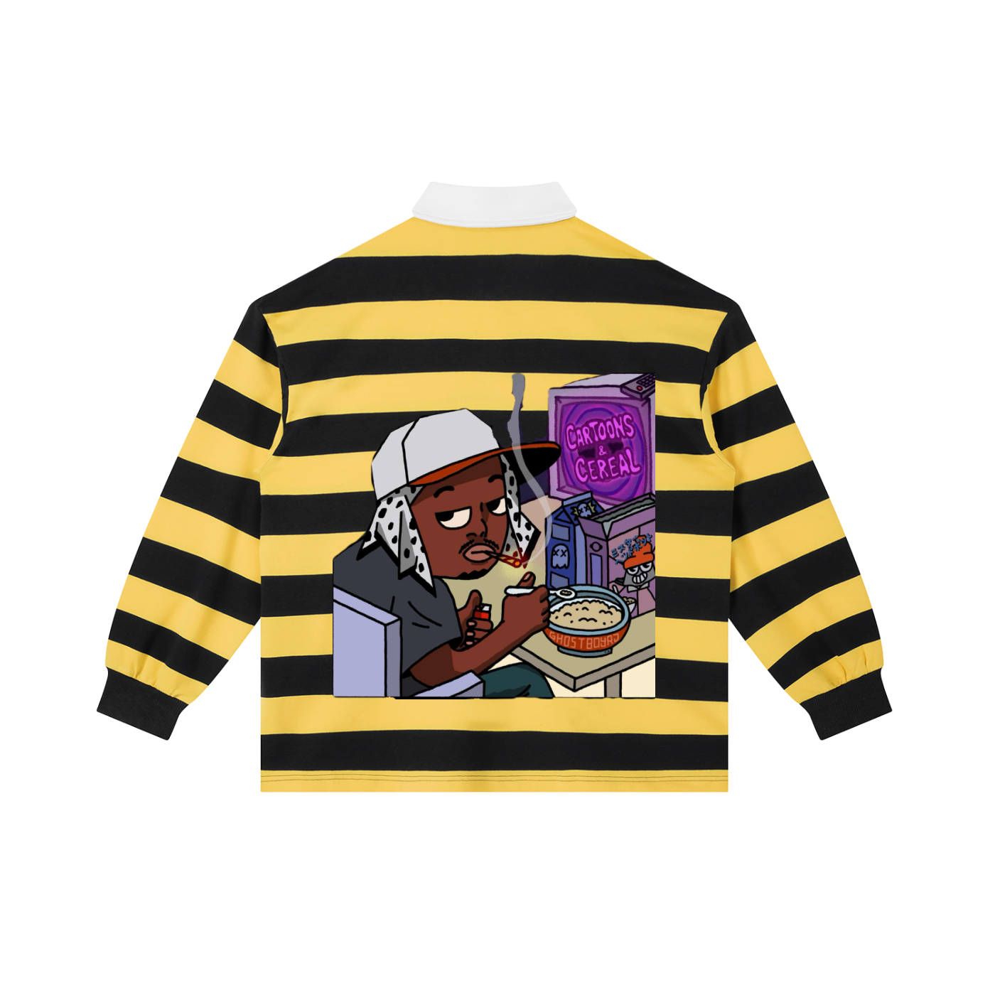 C&C Yellow/Black Stripe Polo Shirt