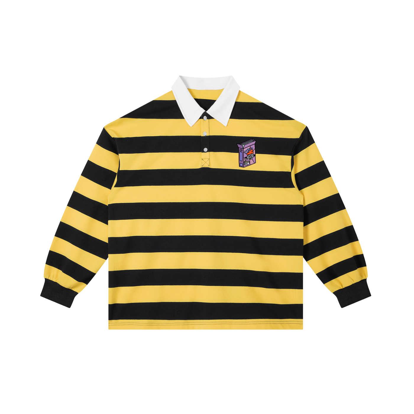 C&C Yellow/Black Stripe Polo Shirt